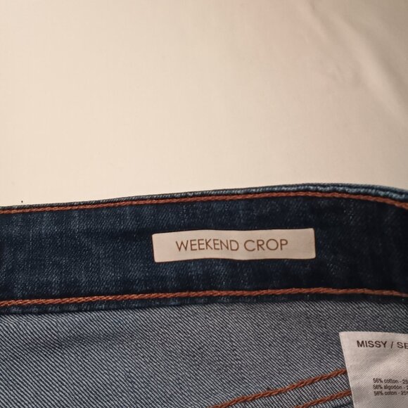 Vintage America Jeans Size 4/27 Weekend Crop Mid Rise Skinny Leg Dark Wash - Picture 6 of 10